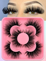 3 pairs Full False Lashes Cat Eye Look 20mm Volumized Eyelashes