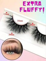 3 pairs Full False Lashes Cat Eye Look 20mm Volumized Eyelashes