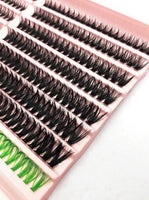 320 Pcs Mixed 30d+50d Colorful Fluffy Crossed D Curl False Eyelashes