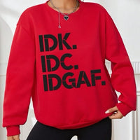 Slogan Graphic Drop Shoulder Sweatshirt