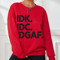 Slogan Graphic Drop Shoulder Sweatshirt