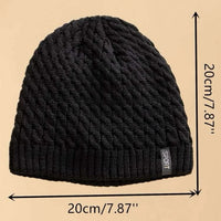 Men Letter Label Detail Knit Beanie