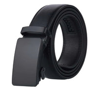 1pc Matte Black Square Automatic Buckle Belt