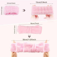 A Face Wash Set of Spa Headband and Wrist Washband