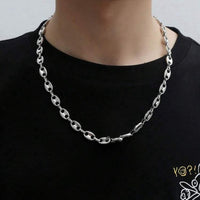 Men's Fashionable Simplicity Necklace Set, Including 1pc Necklace & 1pc Bracelet