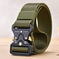 Men's Green Cobra Style Nylon Belt With Quick-release Buckle