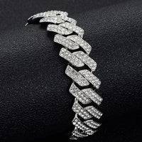 Men Silver Punk Hip Hop Style Bracelet