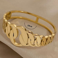 Fashion Design Hollow Chain Stainless Steel Bangle Bracelet For Women