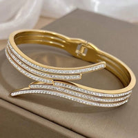 Unique Design Gold Color Stainless Steel Bracelet For Women