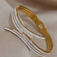 Unique Design Gold Color Stainless Steel Bracelet For Women