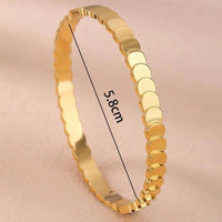 Fashion Stainless Steel Round Bangle For Women