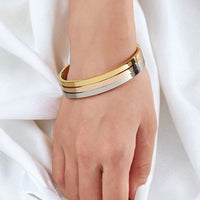 3Pcs/Set Stainless Steel Leisure Simple Design Bracelet