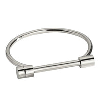 Women Silver Stainless Steel Bangle Bracelet