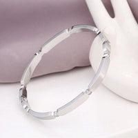 Women Silver Versatile, Square Shaped, Stainless Steel Bracelet