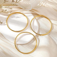 Women 3Pcs/Set Stainless Steel Solid Bangle