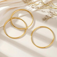 Women 3Pcs/Set Stainless Steel Solid Bangle