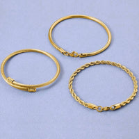 Women 3Pcs/Set Stainless Steel Bracelet