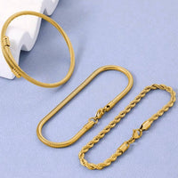 Women 3Pcs/Set Stainless Steel Bracelet