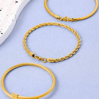 Women 3Pcs/Set Stainless Steel Bracelet