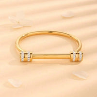 Women Stainless Steel Rhinestone Bangle Bracelet