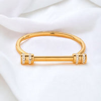 Women Stainless Steel Rhinestone Bangle Bracelet