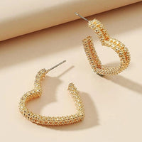 Women Stainless Steel Heart Shape Earrings