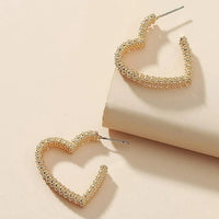 Women Stainless Steel Heart Shape Earrings