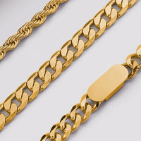 3Pcs Men Stainless Steel Gold Bracelets Set