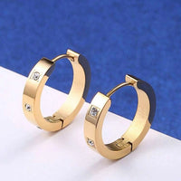 1 Pair Women Stainless Steel Hoop Earring