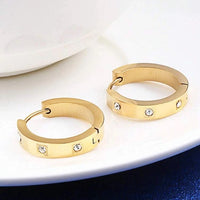 1 Pair Women Stainless Steel Hoop Earring