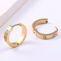 1 Pair Women Stainless Steel Hoop Earring