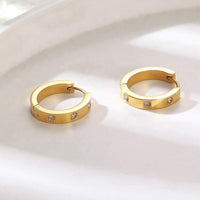 1 Pair Women Stainless Steel Hoop Earring