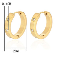 1 Pair Women Stainless Steel Hoop Earring