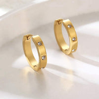 1 Pair Women Stainless Steel Hoop Earring