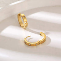 1 Pair Women Stainless Steel Hoop Earring