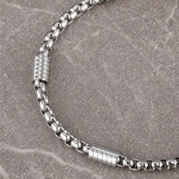 Men Simple Style Stainless Steel Link Chain Bracelet