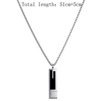 2Pcs Set Unisex Stainless Steel Necklace Set