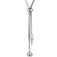 Women Fashionable & Trendy Stainless Steel Stud Ball Pendant Necklace