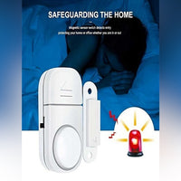 2Pc Wireless Door Window Alarm - Loudspeaker Magnetic Sensor