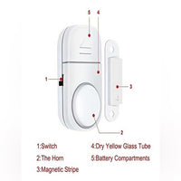 2Pc Wireless Door Window Alarm - Loudspeaker Magnetic Sensor