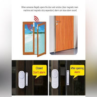 2Pc Wireless Door Window Alarm - Loudspeaker Magnetic Sensor