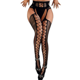 Women Black Suspender Fishnet Stockings