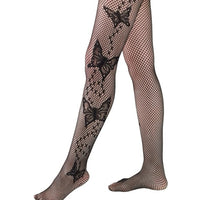 Women Butterfly Print Fishnet Tights Stocking