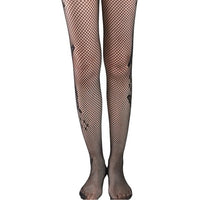 Women Butterfly Print Fishnet Tights Stocking