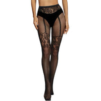 Women Flower Pattern Fishnet Tight Stocking