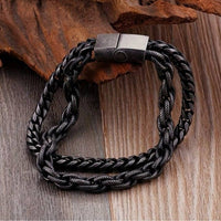 Men Stainless Steel Matte Chain Bracelet