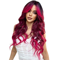 28 Inches Multicolor Synthetic Natural Wave Wig