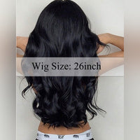 26 Inches Synthetic Long Black Wave Wig