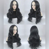 26 Inches Synthetic Long Black Wave Wig