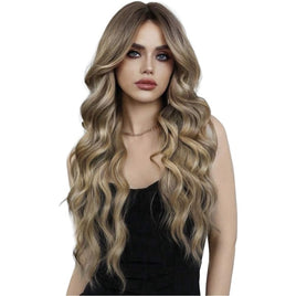 26 Inches Synthetic Linen Gold Long Wig